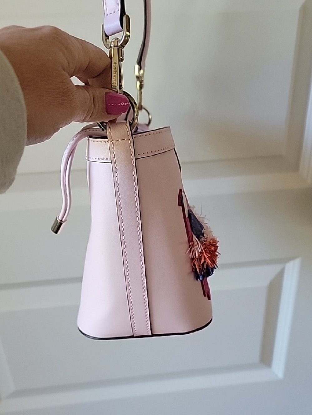 kate spade Pippa Flock Party Small Bucket Bag With 3 Parrot Applique - Picture 9 of 16